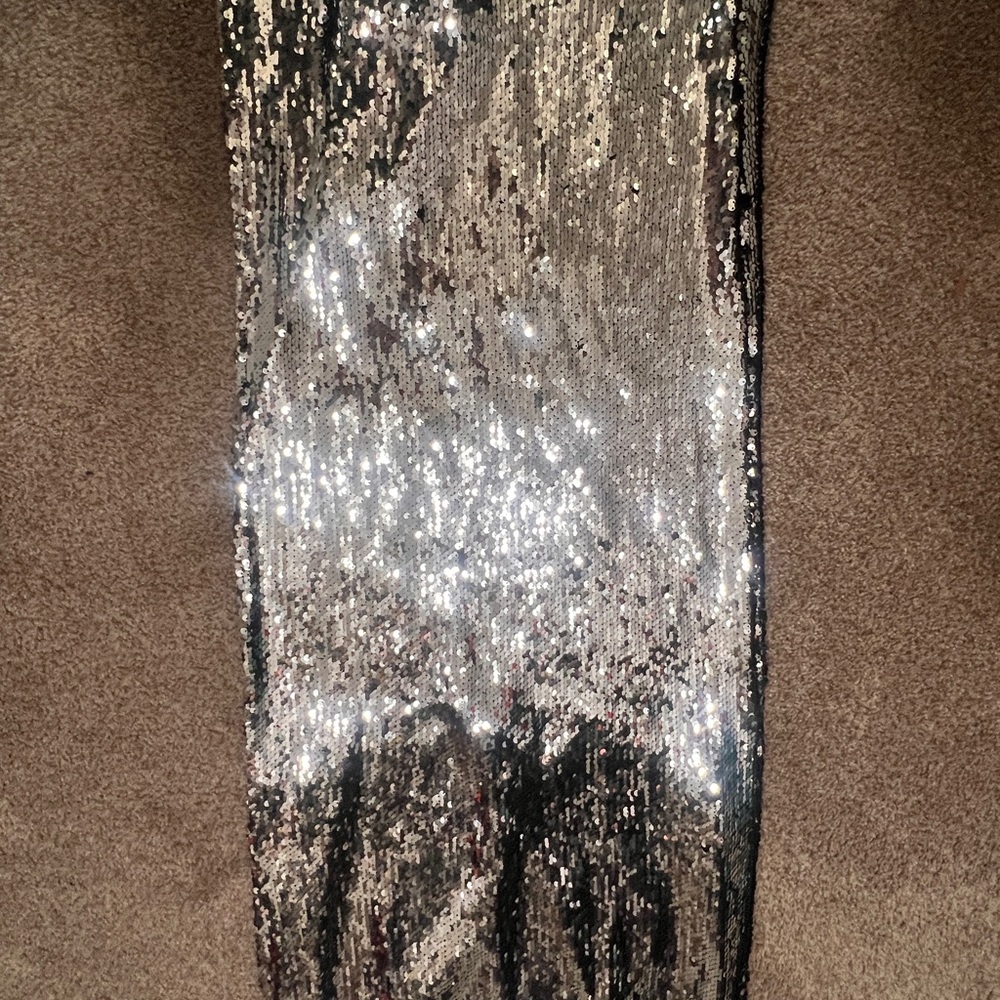Silver Sequin Skirt